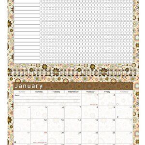 2027 Monthly Desktop/Wall Calendar/Planner - Habit Tracker - (Edition #020)